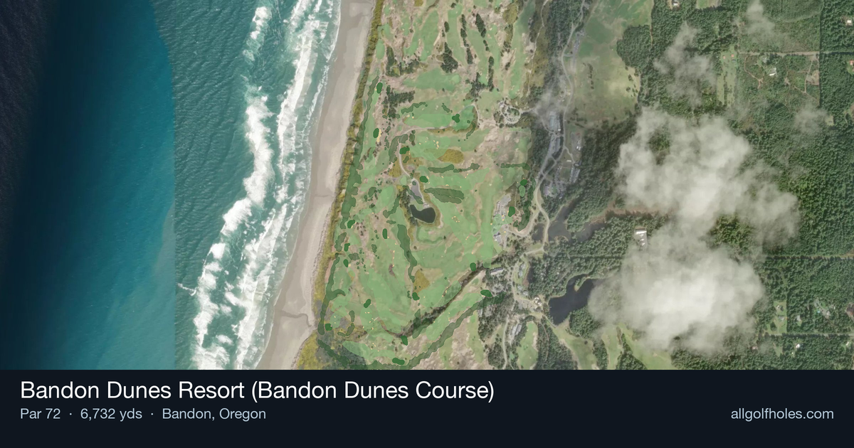 Bandon Dunes Resort (Bandon Dunes Course) aerial view
