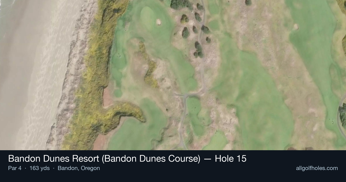 Hole 15 aerial at Bandon Dunes Resort (Bandon Dunes Course)