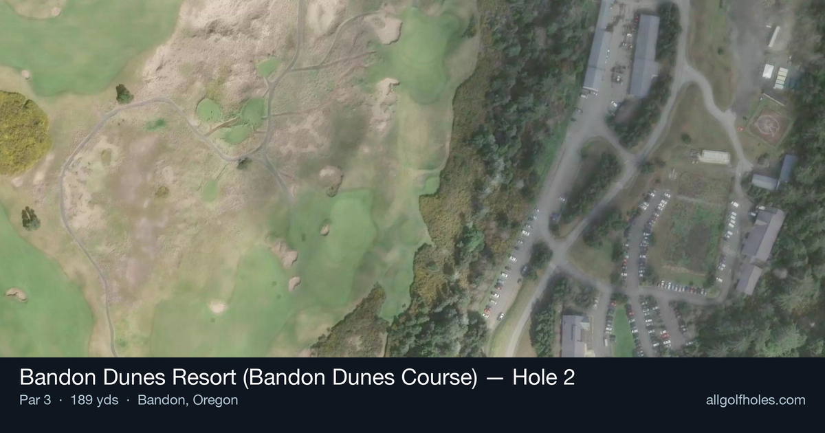 Hole 2 aerial at Bandon Dunes Resort (Bandon Dunes Course)