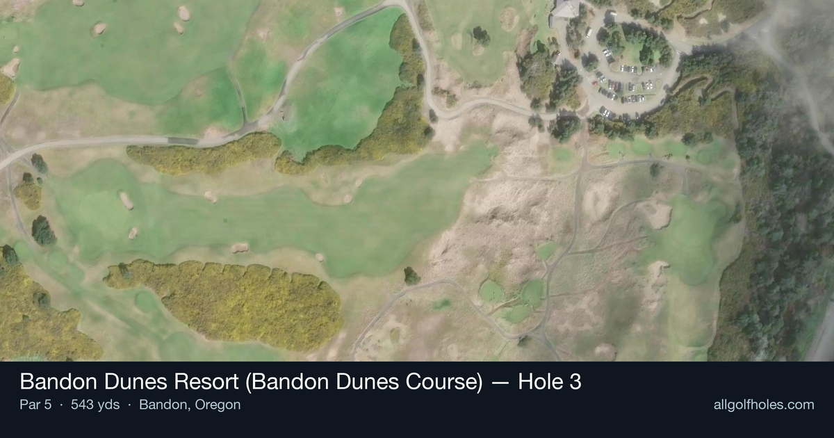 Hole 3 aerial at Bandon Dunes Resort (Bandon Dunes Course)