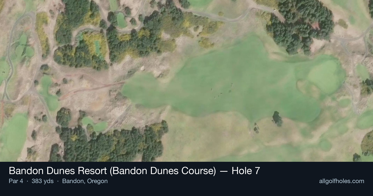 Hole 7 aerial at Bandon Dunes Resort (Bandon Dunes Course)