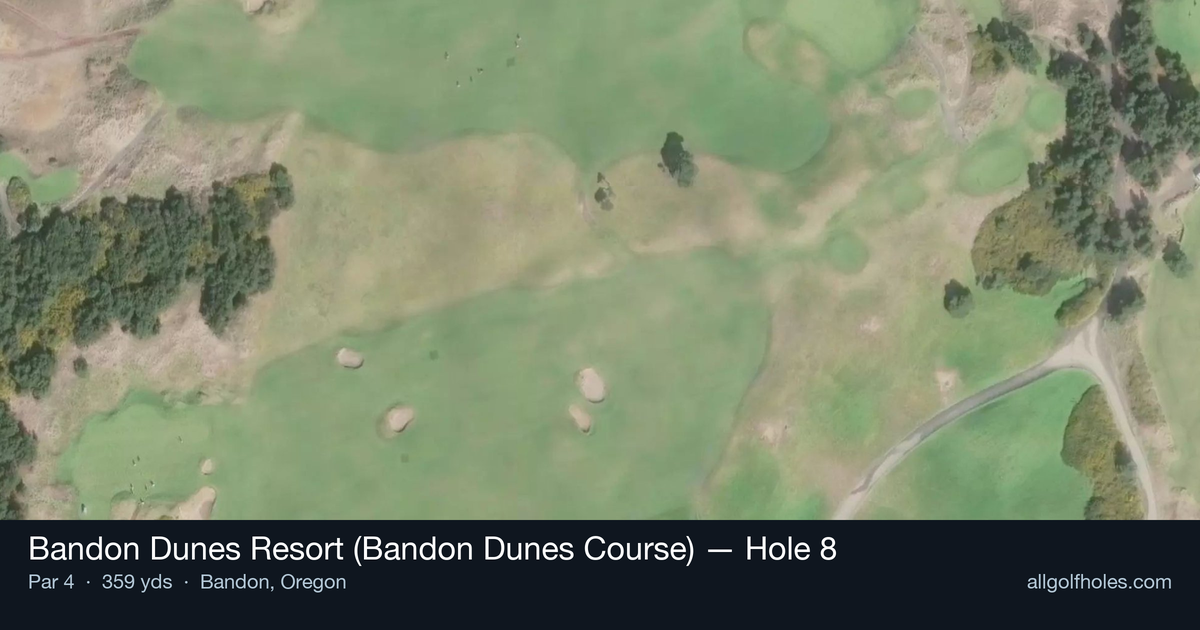 Hole 8 aerial at Bandon Dunes Resort (Bandon Dunes Course)