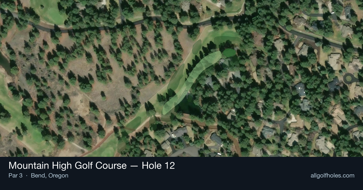 Hole 12 aerial at Mountain High Golf Course
