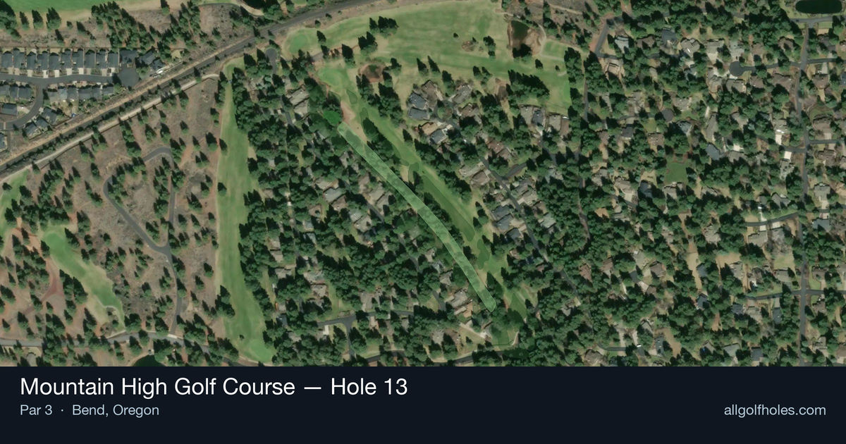 Hole 13 aerial at Mountain High Golf Course