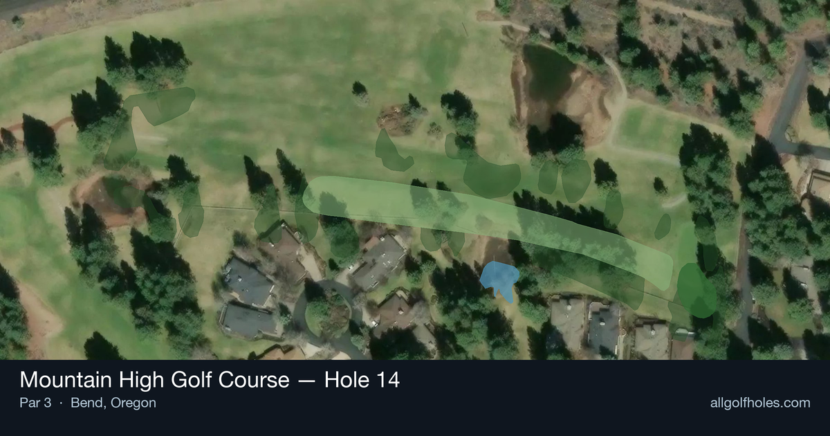 Hole 14 aerial at Mountain High Golf Course