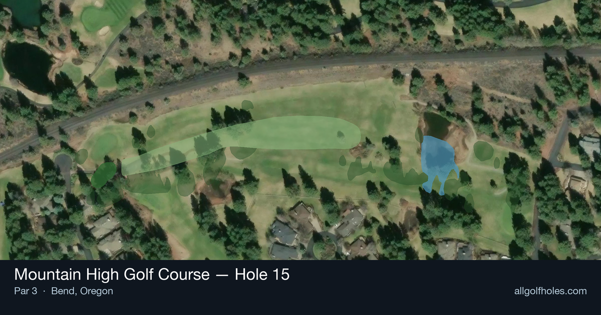 Hole 15 aerial at Mountain High Golf Course