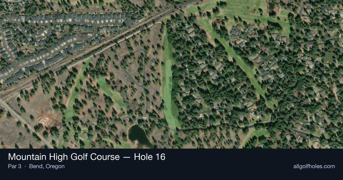 Hole 16 aerial at Mountain High Golf Course