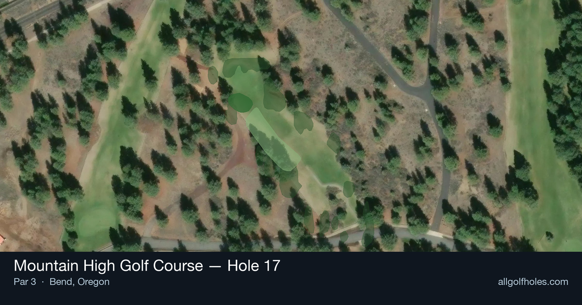 Hole 17 aerial at Mountain High Golf Course