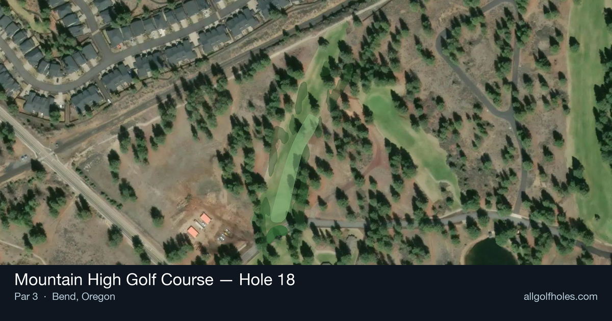 Hole 18 aerial at Mountain High Golf Course