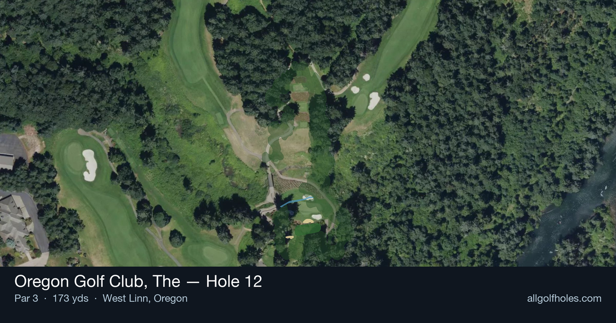 Hole 12 aerial at Oregon Golf Club, The