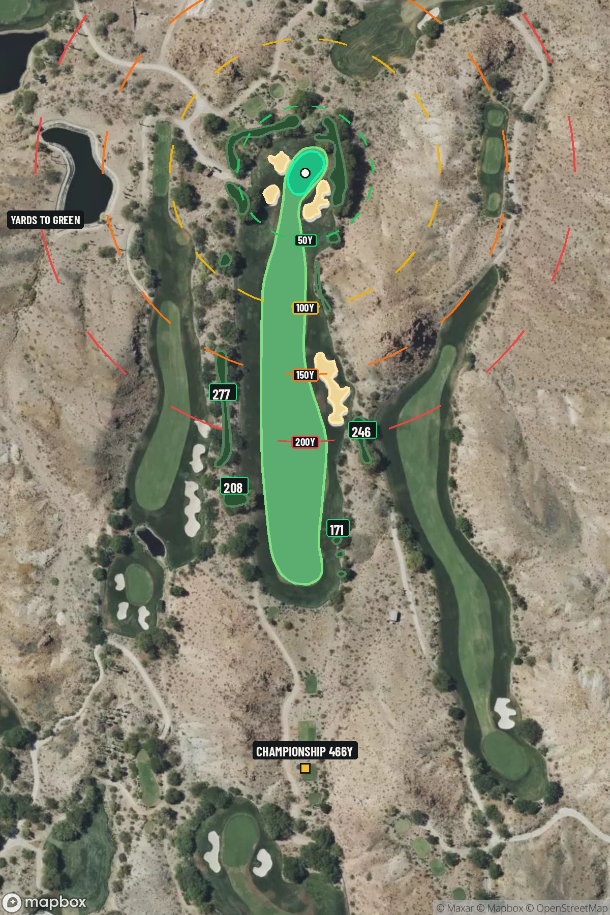 Hole 10 aerial at Cascata