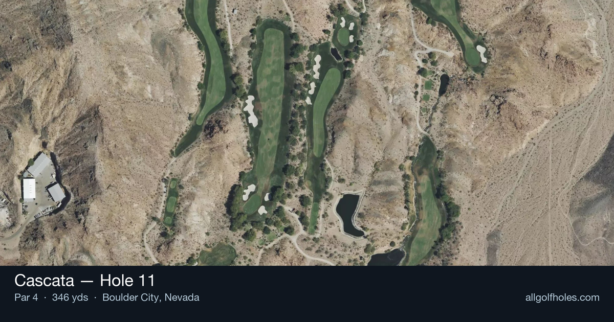Hole 11 aerial at Cascata
