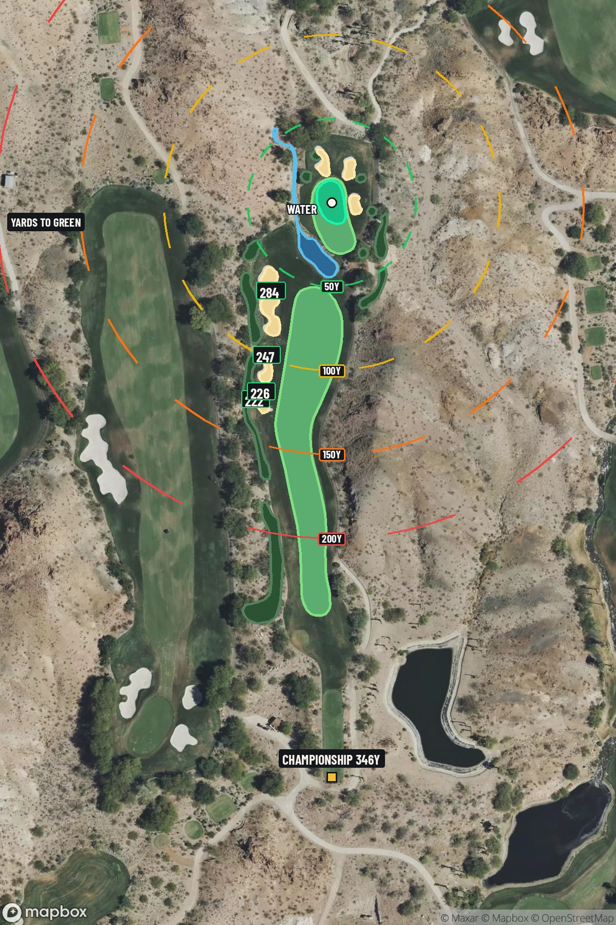 Hole 11 aerial at Cascata