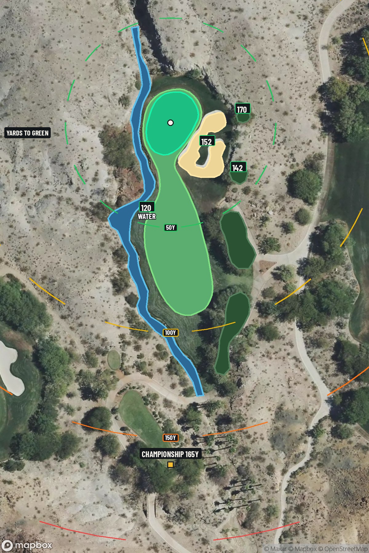 Hole 12 aerial at Cascata