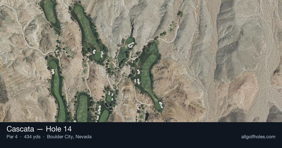 Hole 14 aerial at Cascata