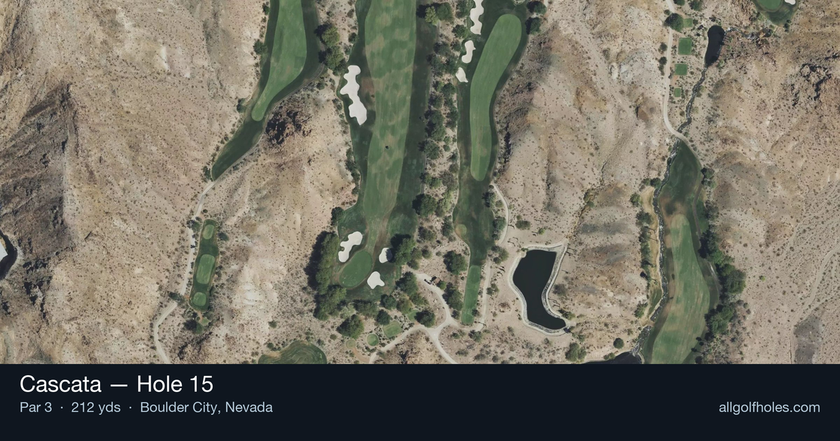 Hole 15 aerial at Cascata
