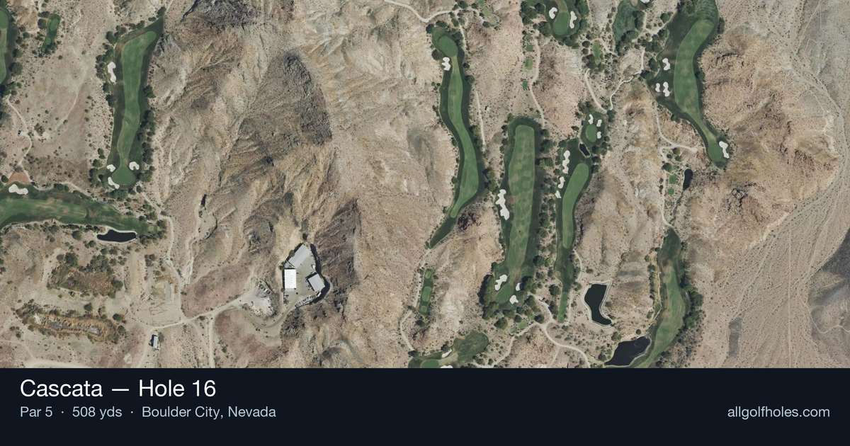 Hole 16 aerial at Cascata