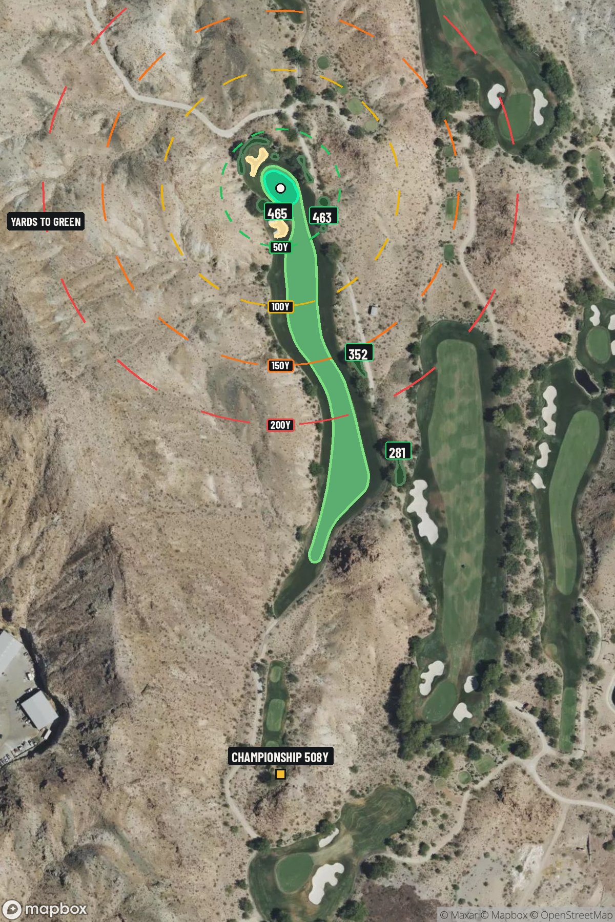 Hole 16 aerial at Cascata