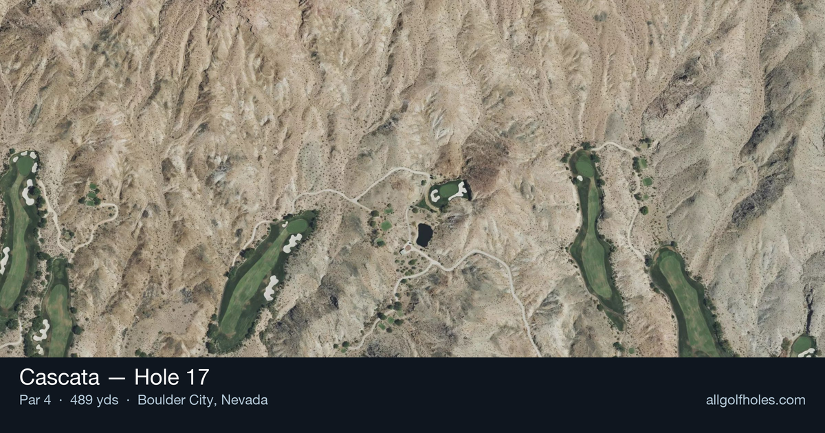 Hole 17 aerial at Cascata