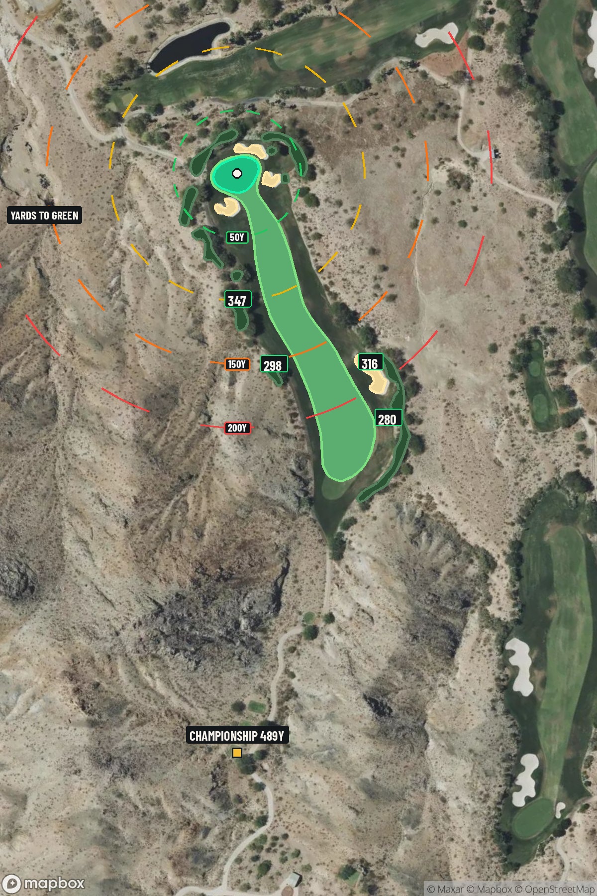 Hole 17 aerial at Cascata