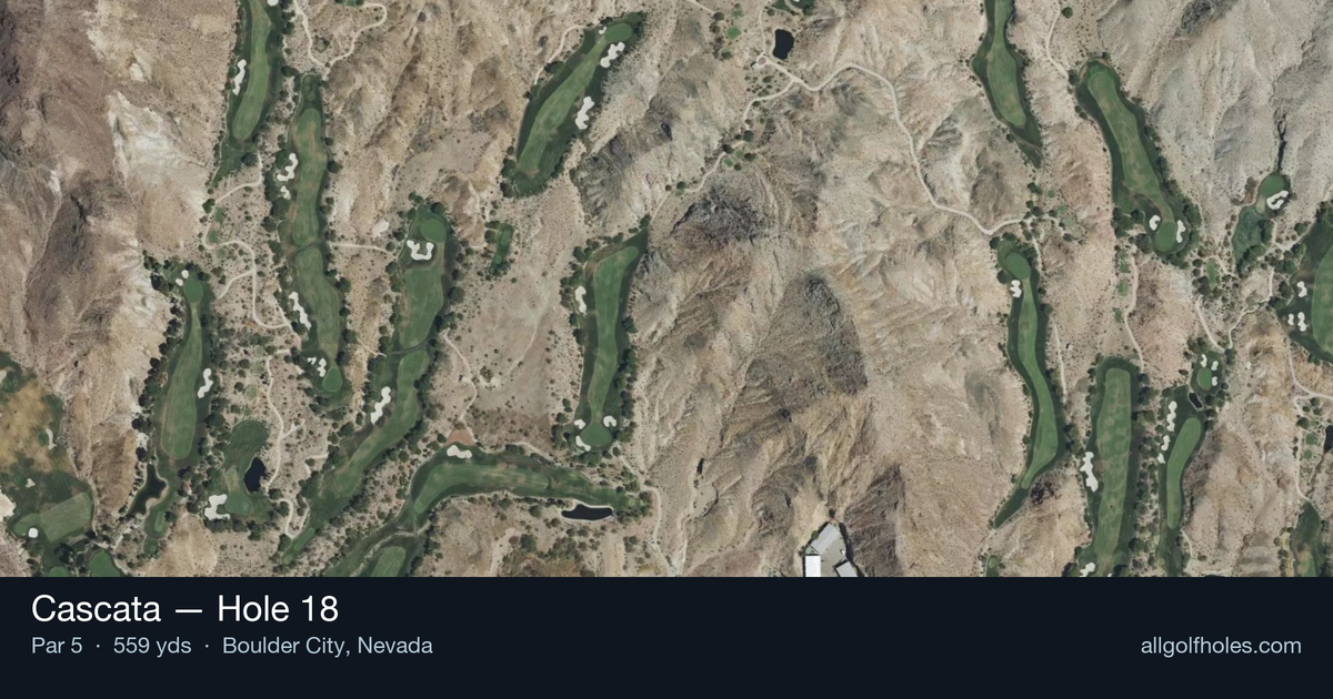 Hole 18 aerial at Cascata