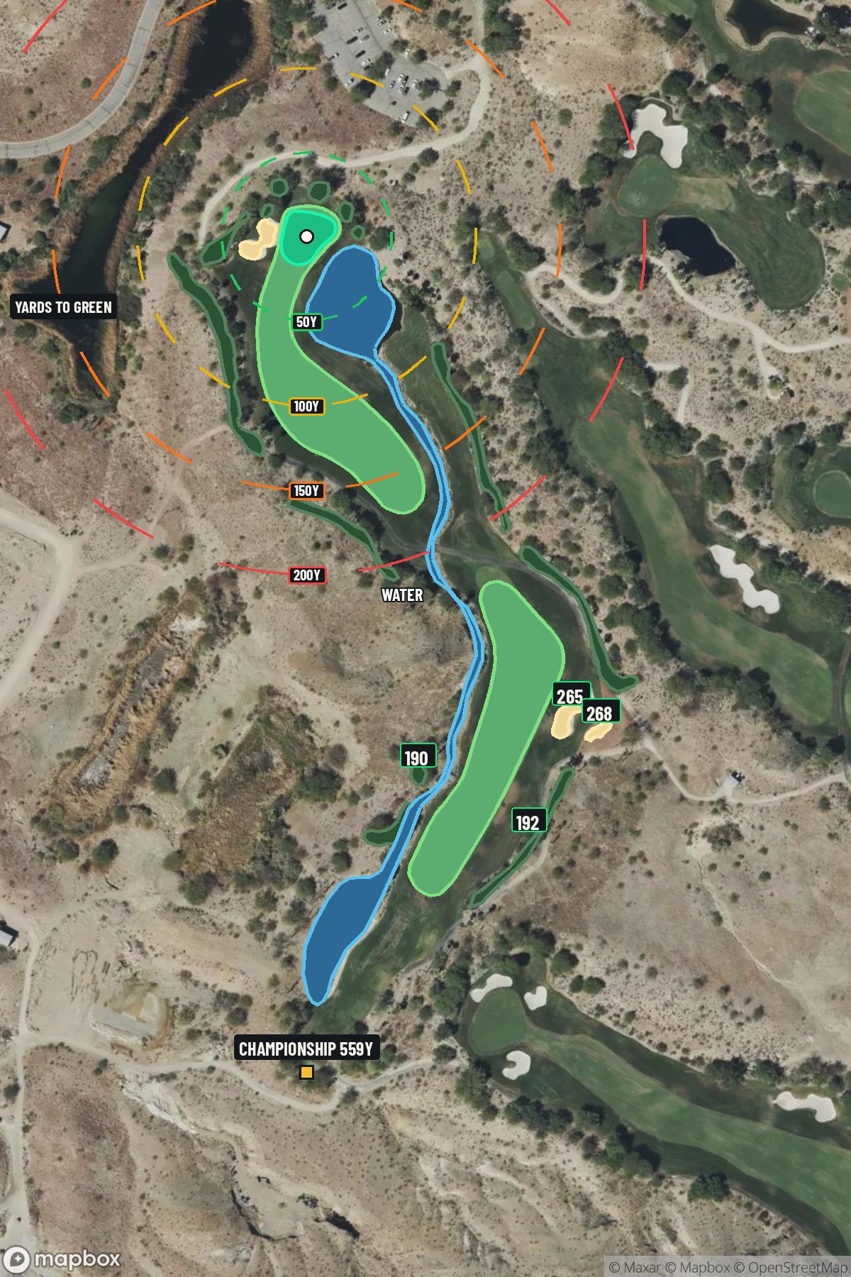 Hole 18 aerial at Cascata