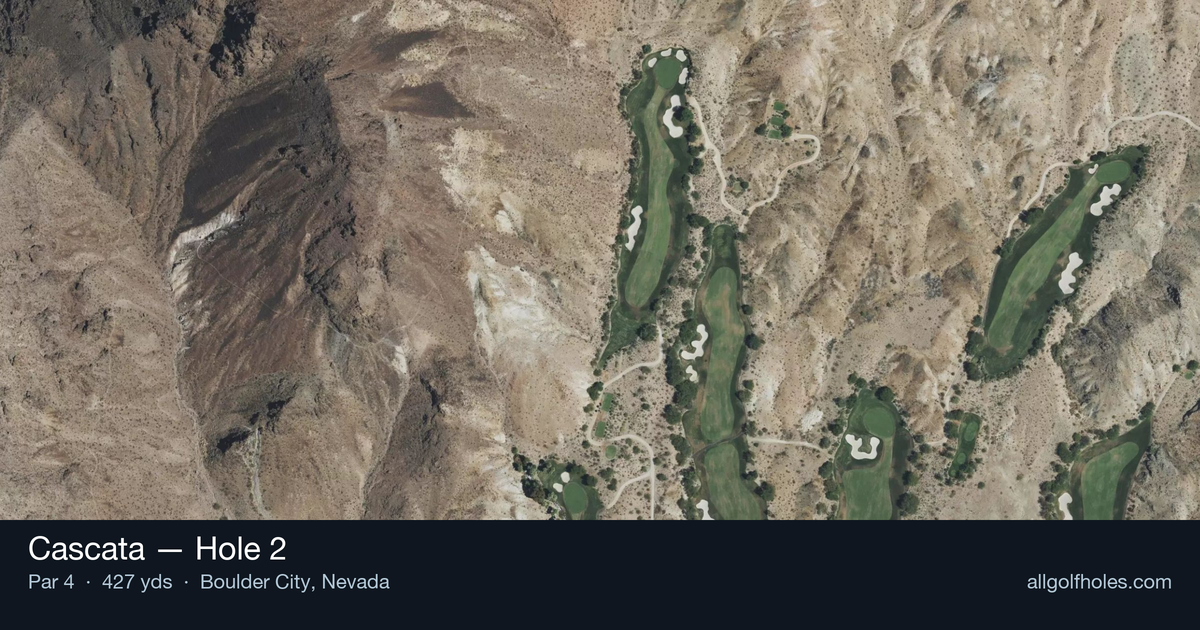 Hole 2 aerial at Cascata