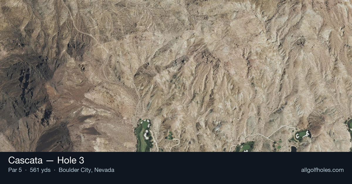 Hole 3 aerial at Cascata