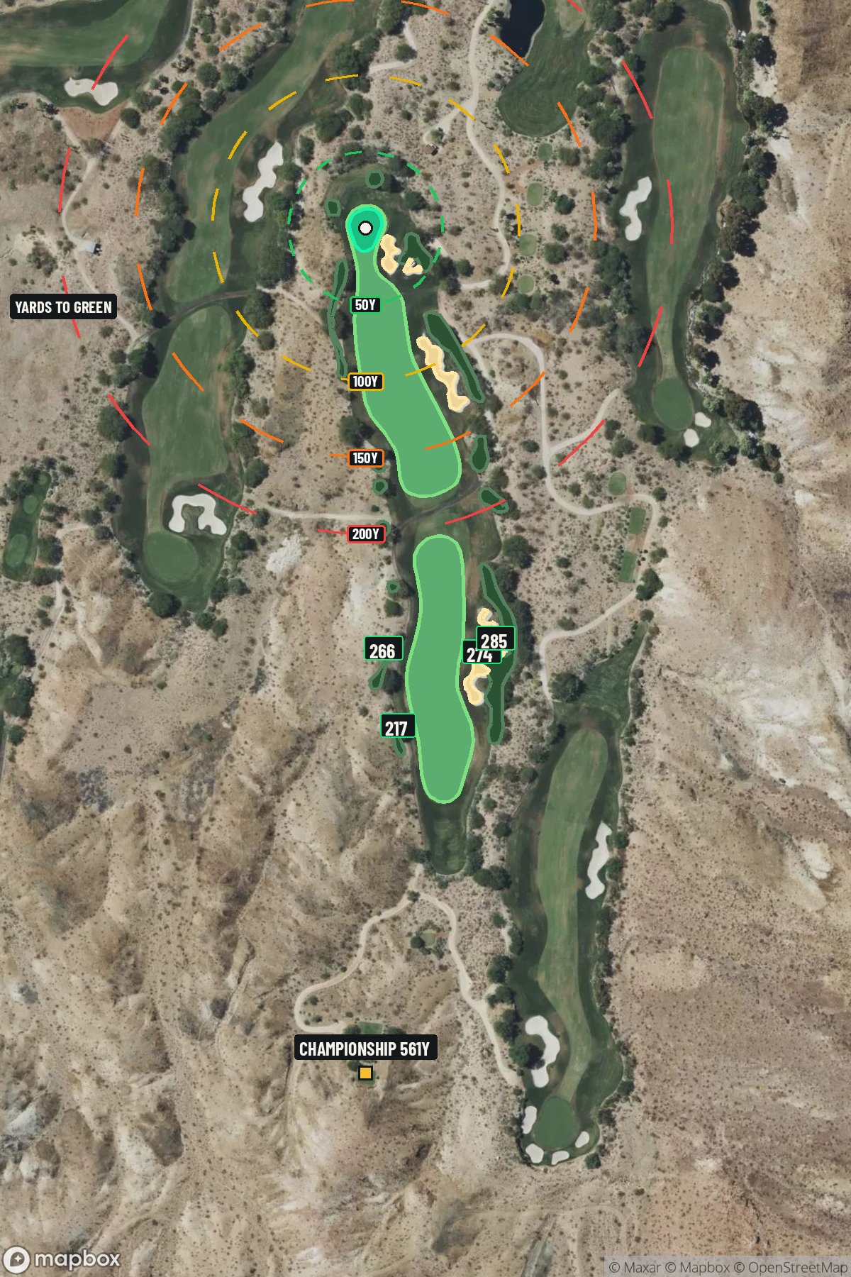 Hole 3 aerial at Cascata