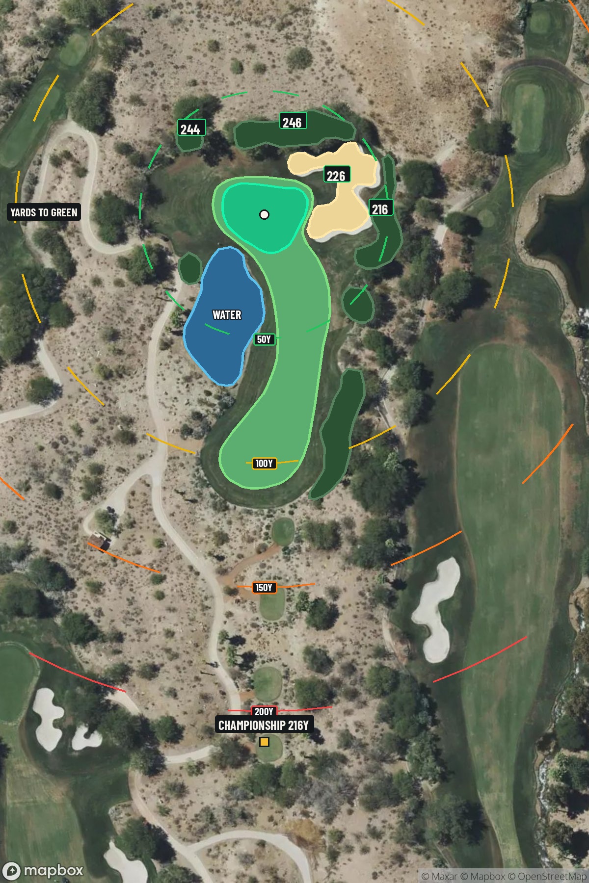Hole 4 aerial at Cascata