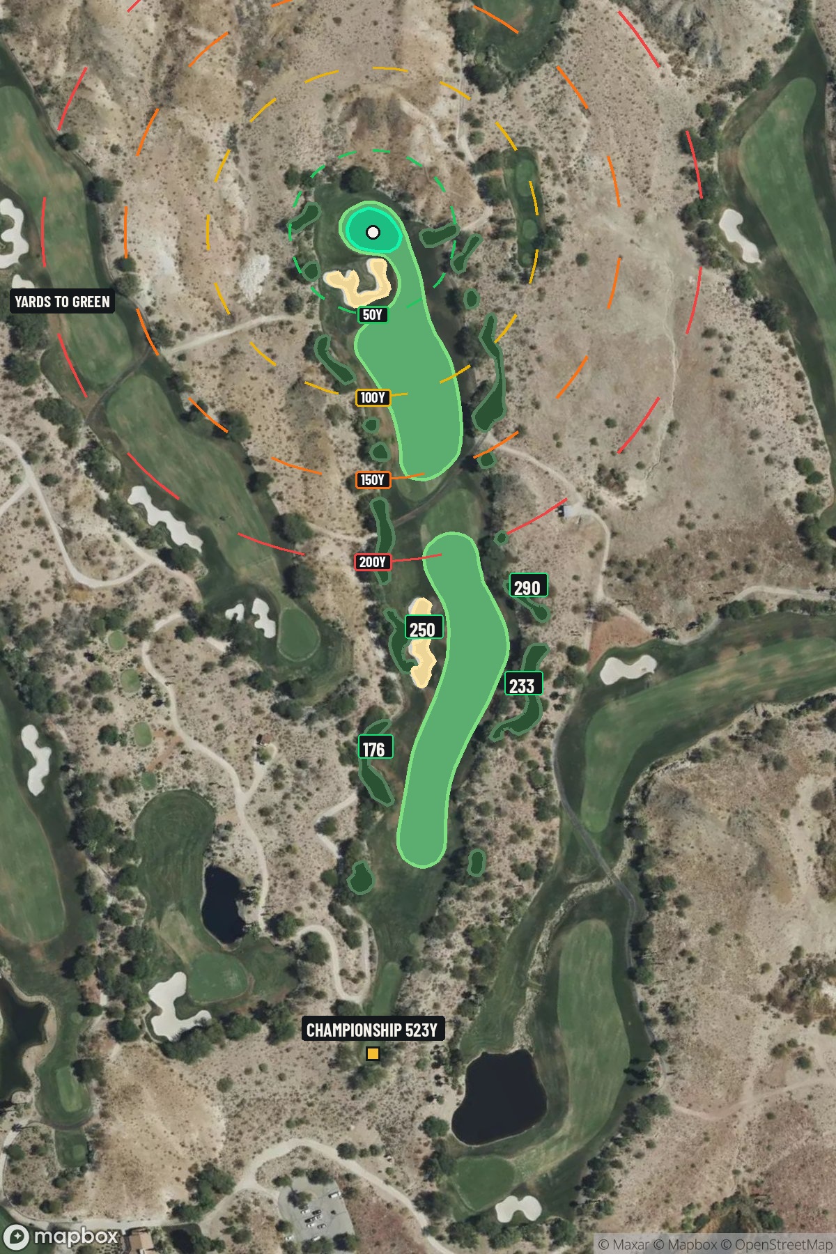 Hole 5 aerial at Cascata