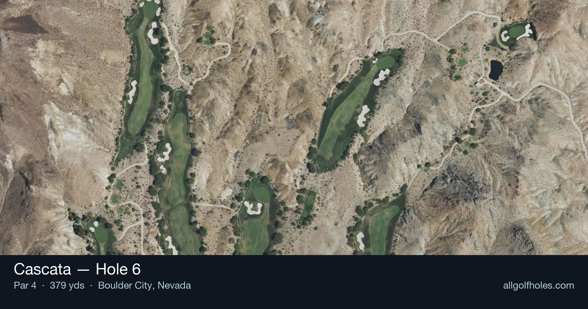 Hole 6 aerial at Cascata