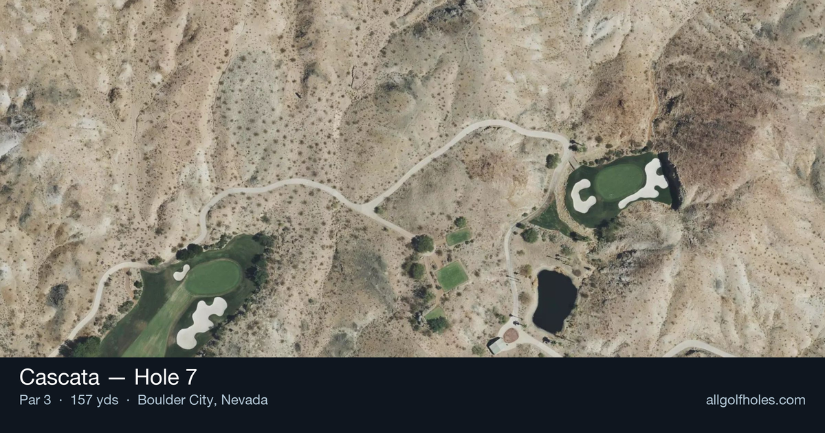 Hole 7 aerial at Cascata