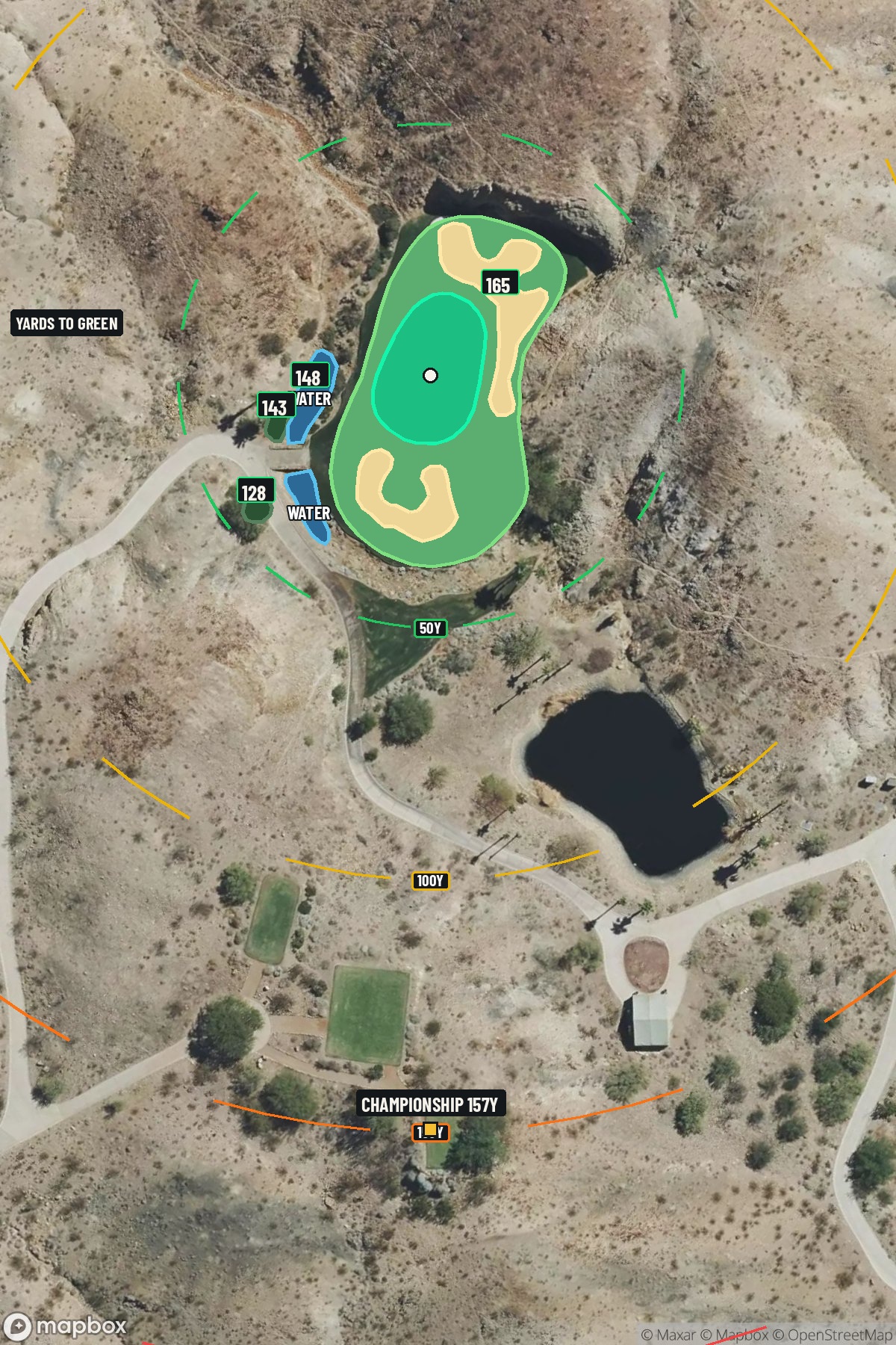 Hole 7 aerial at Cascata