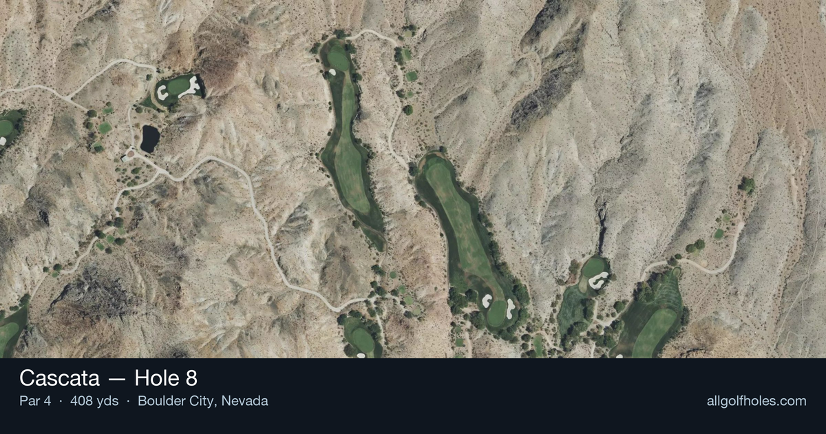 Hole 8 aerial at Cascata