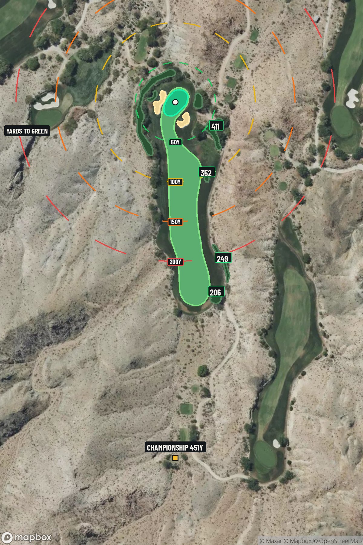 Hole 9 aerial at Cascata