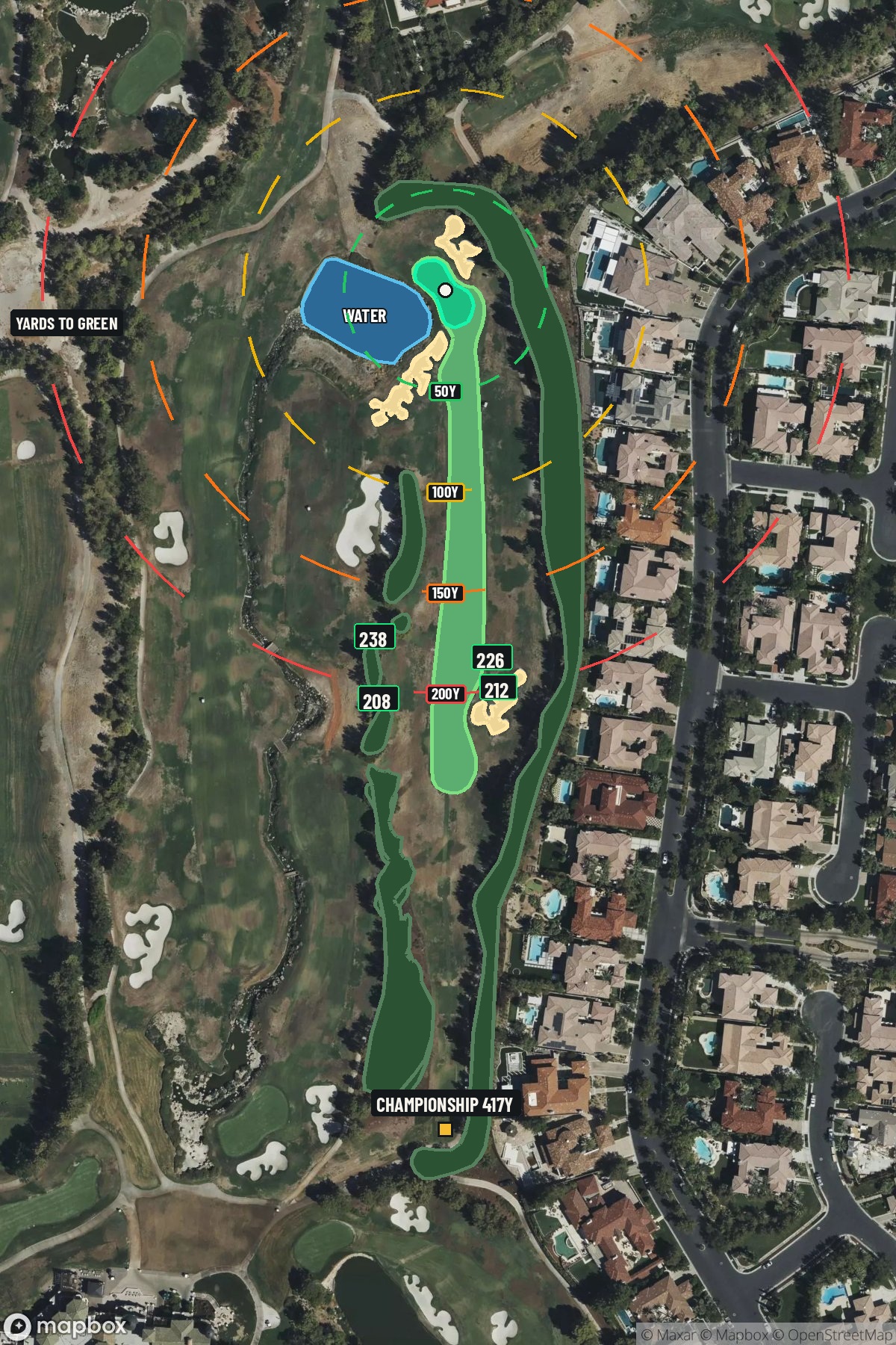 Hole 1 aerial at Southern Highlands Golf Club