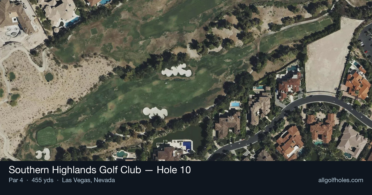 Hole 10 aerial at Southern Highlands Golf Club