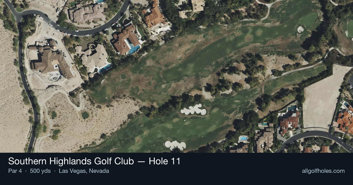 Hole 11 aerial at Southern Highlands Golf Club