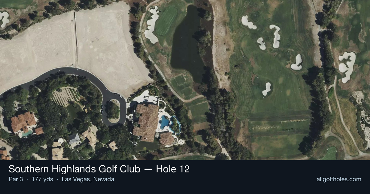 Hole 12 aerial at Southern Highlands Golf Club