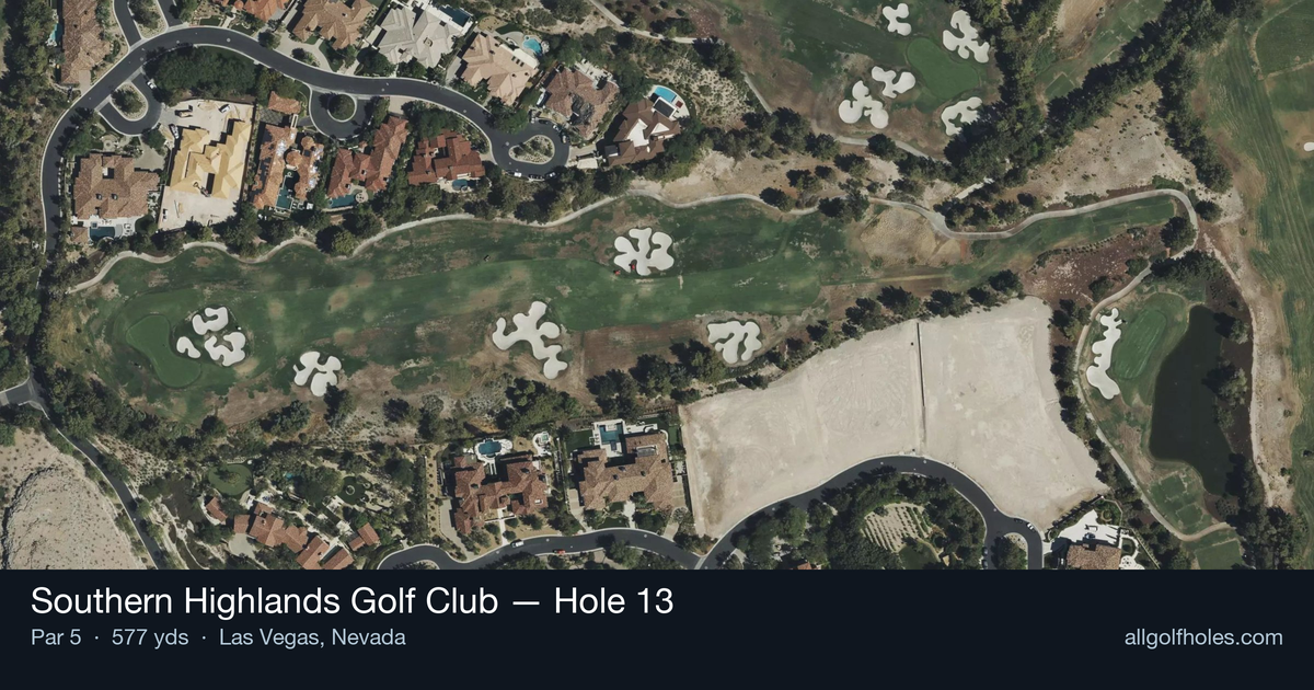 Hole 13 aerial at Southern Highlands Golf Club