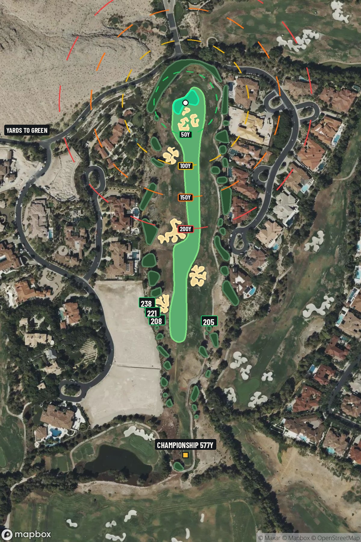 Hole 13 aerial at Southern Highlands Golf Club