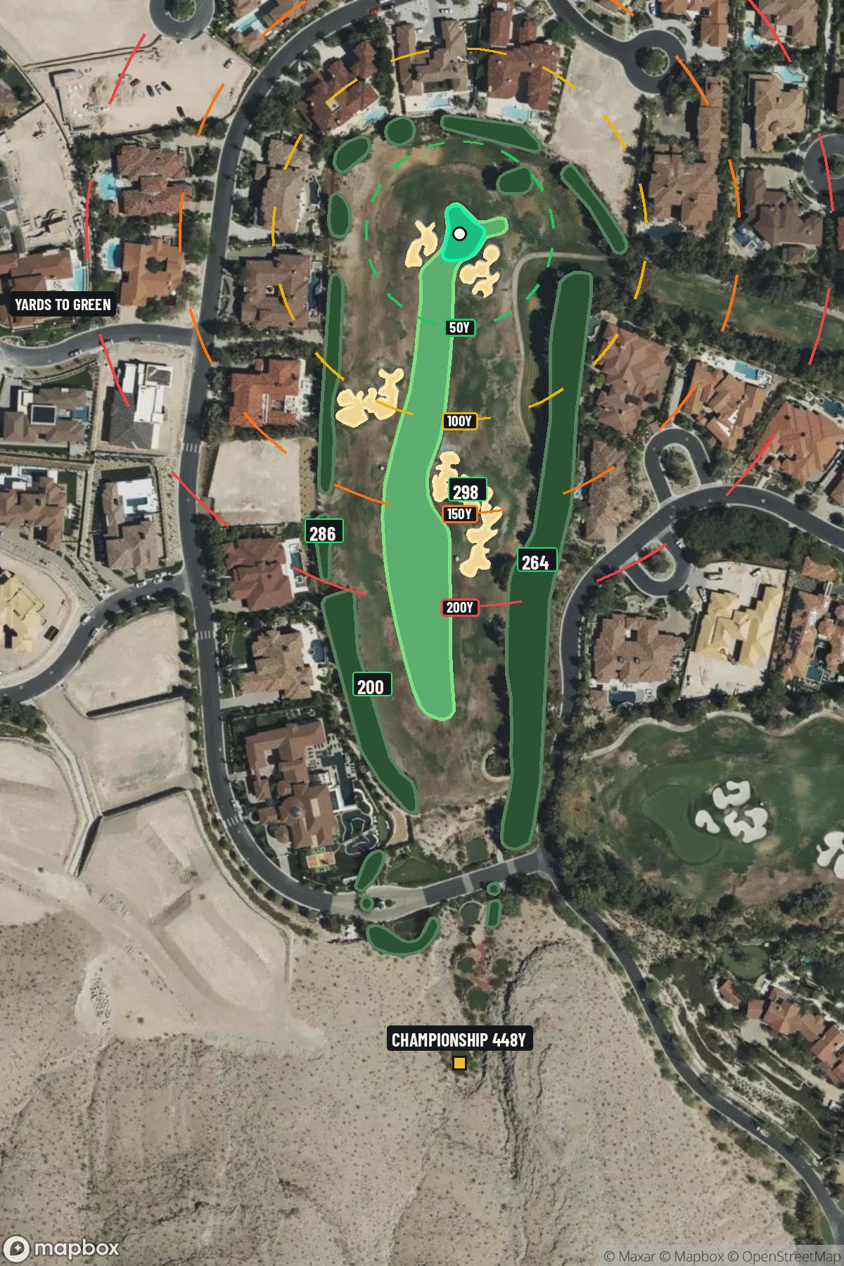 Hole 14 aerial at Southern Highlands Golf Club