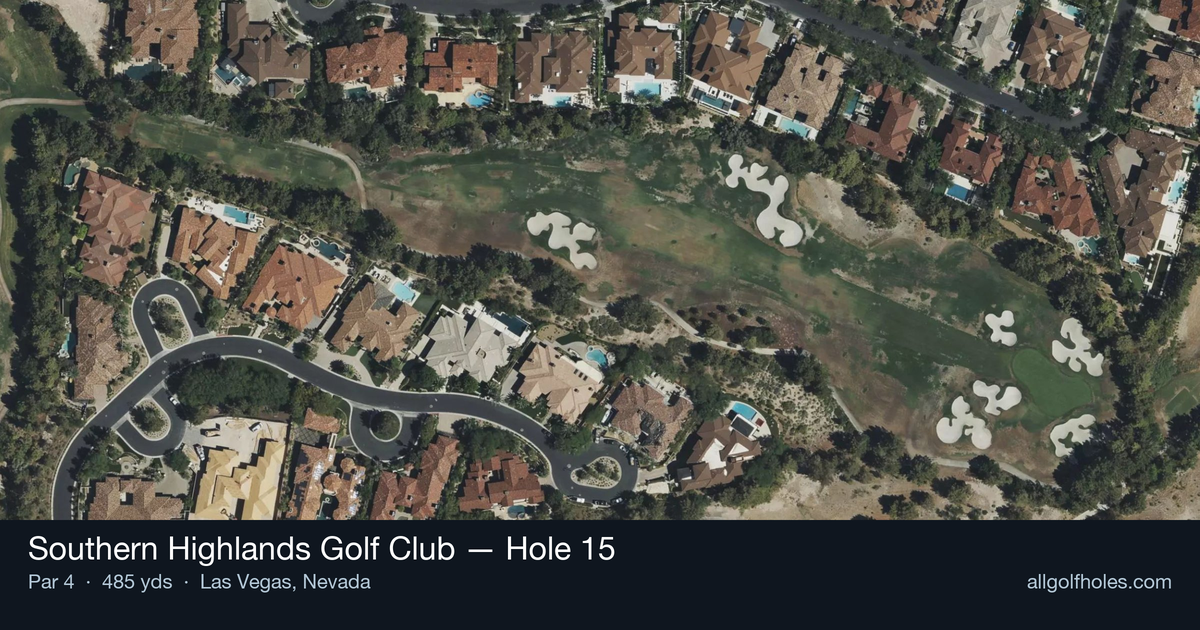 Hole 15 aerial at Southern Highlands Golf Club