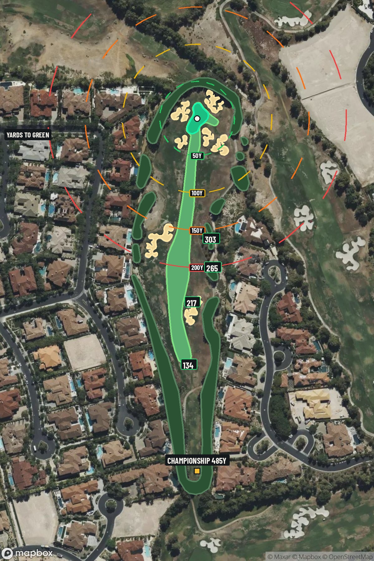 Hole 15 aerial at Southern Highlands Golf Club
