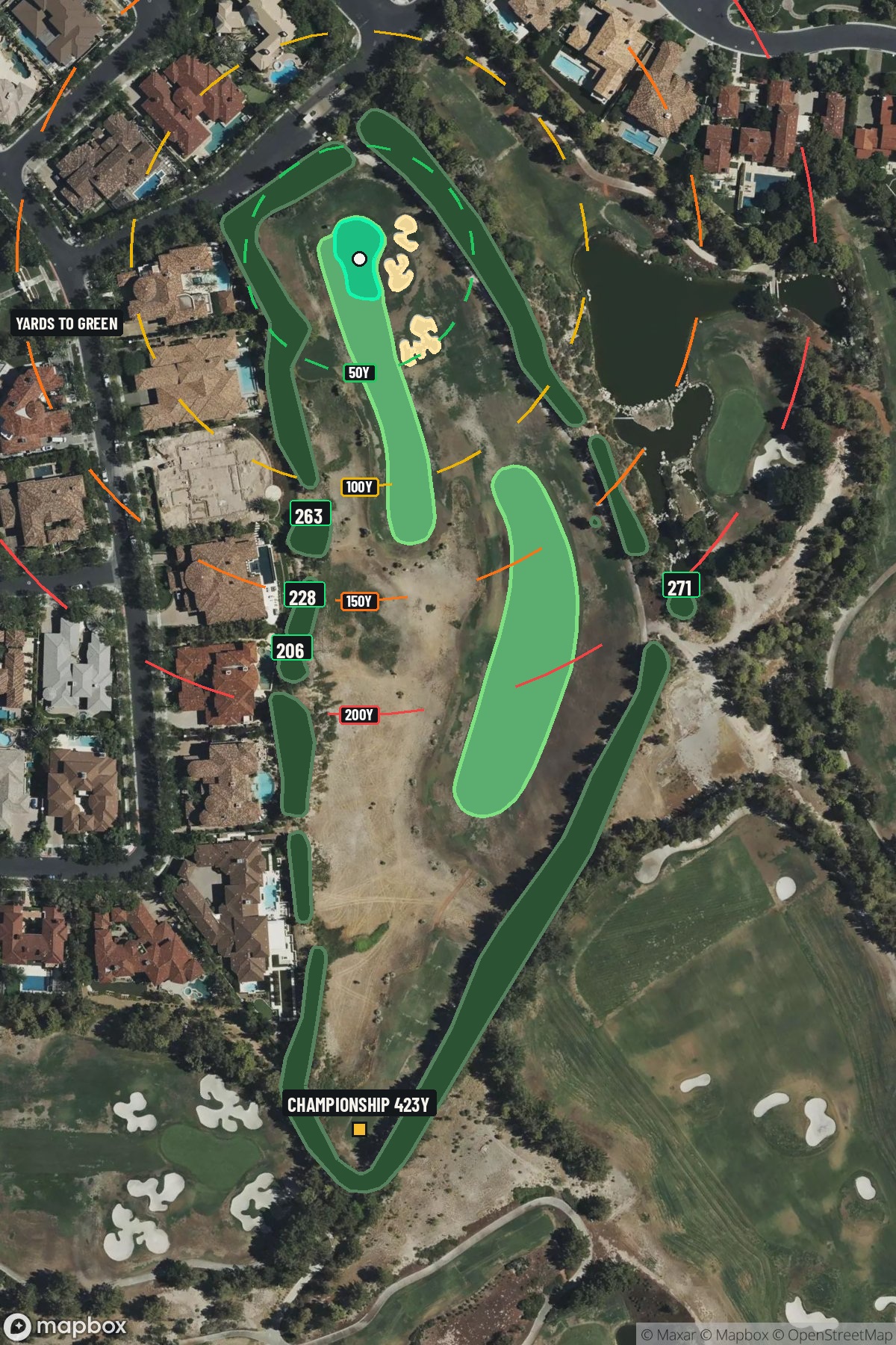 Hole 16 aerial at Southern Highlands Golf Club