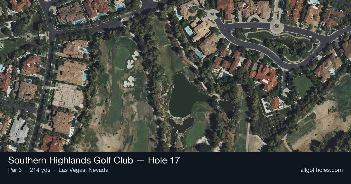 Hole 17 aerial at Southern Highlands Golf Club