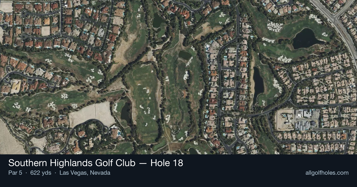 Hole 18 aerial at Southern Highlands Golf Club
