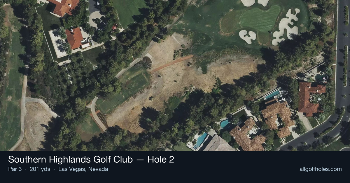 Hole 2 aerial at Southern Highlands Golf Club