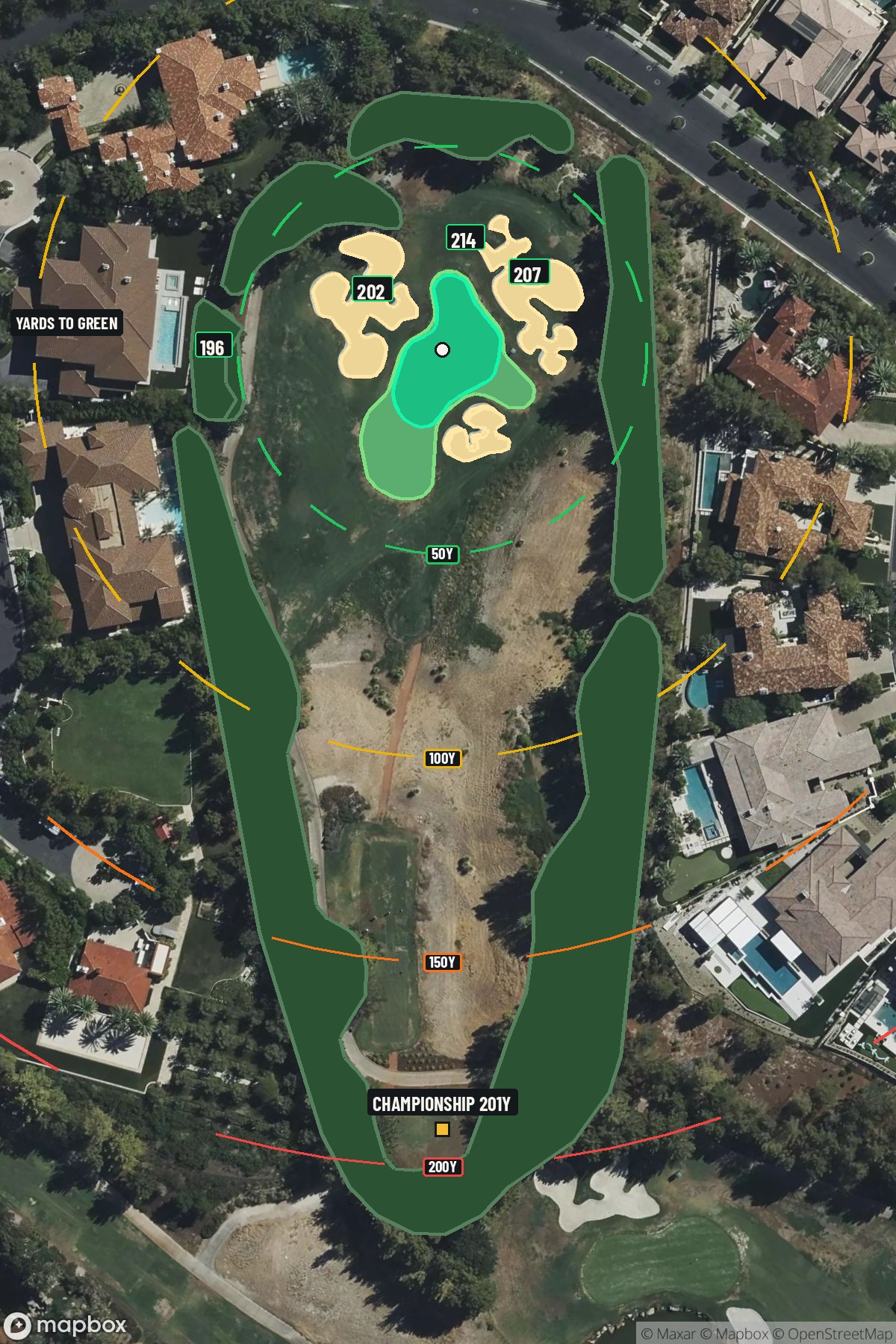 Hole 2 aerial at Southern Highlands Golf Club